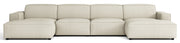 Modulares Ecksofa Sellmo U-förmig universal cremefarben, hydrophobes Chenille