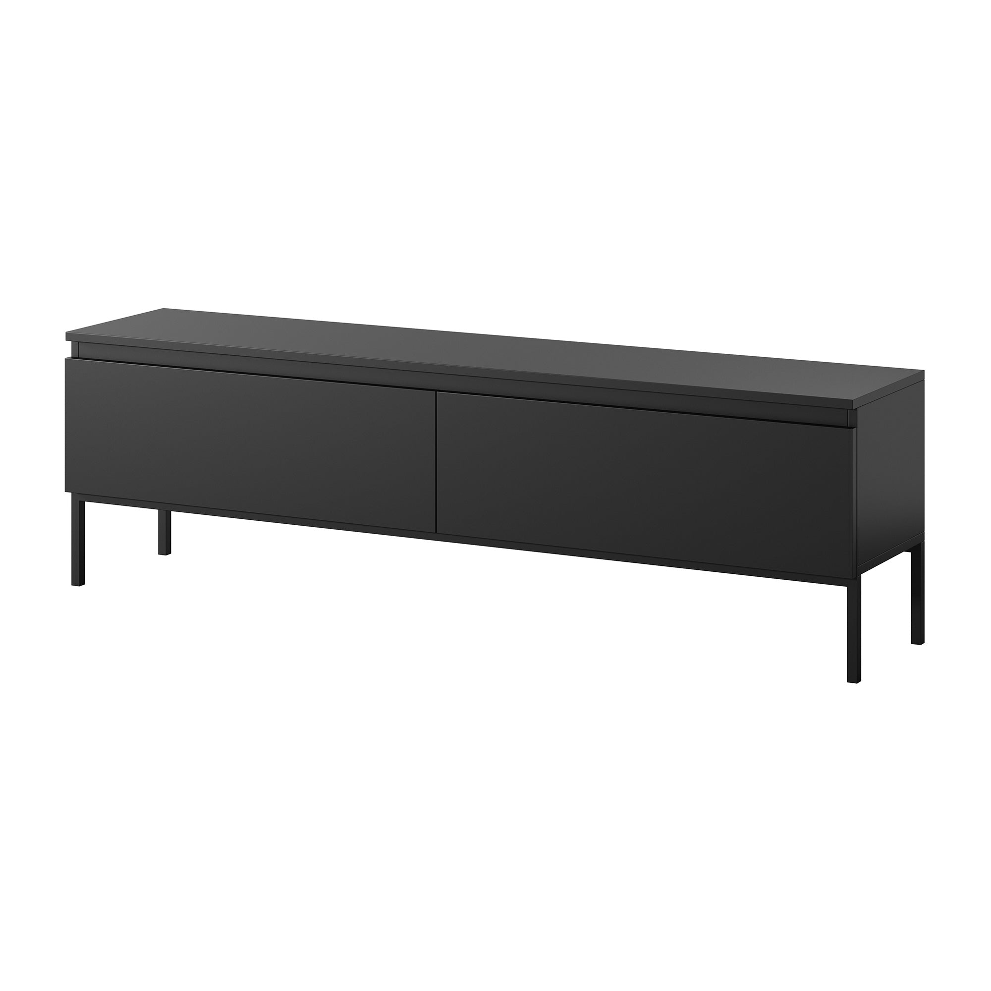 TV-Schrank Bemmi 150 cm schwarz mit schwarzen Beinen