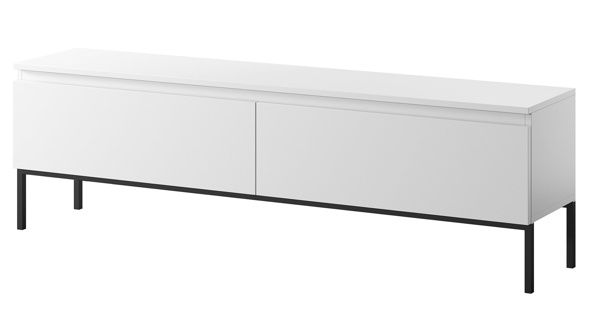 TV-Schrank Bemmi 150 cm weiß mit schwarzen Beinen