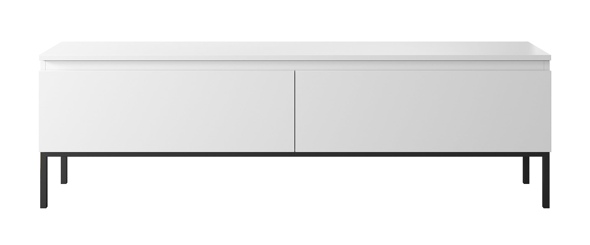 TV-Schrank Bemmi 150 cm weiß mit schwarzen Beinen