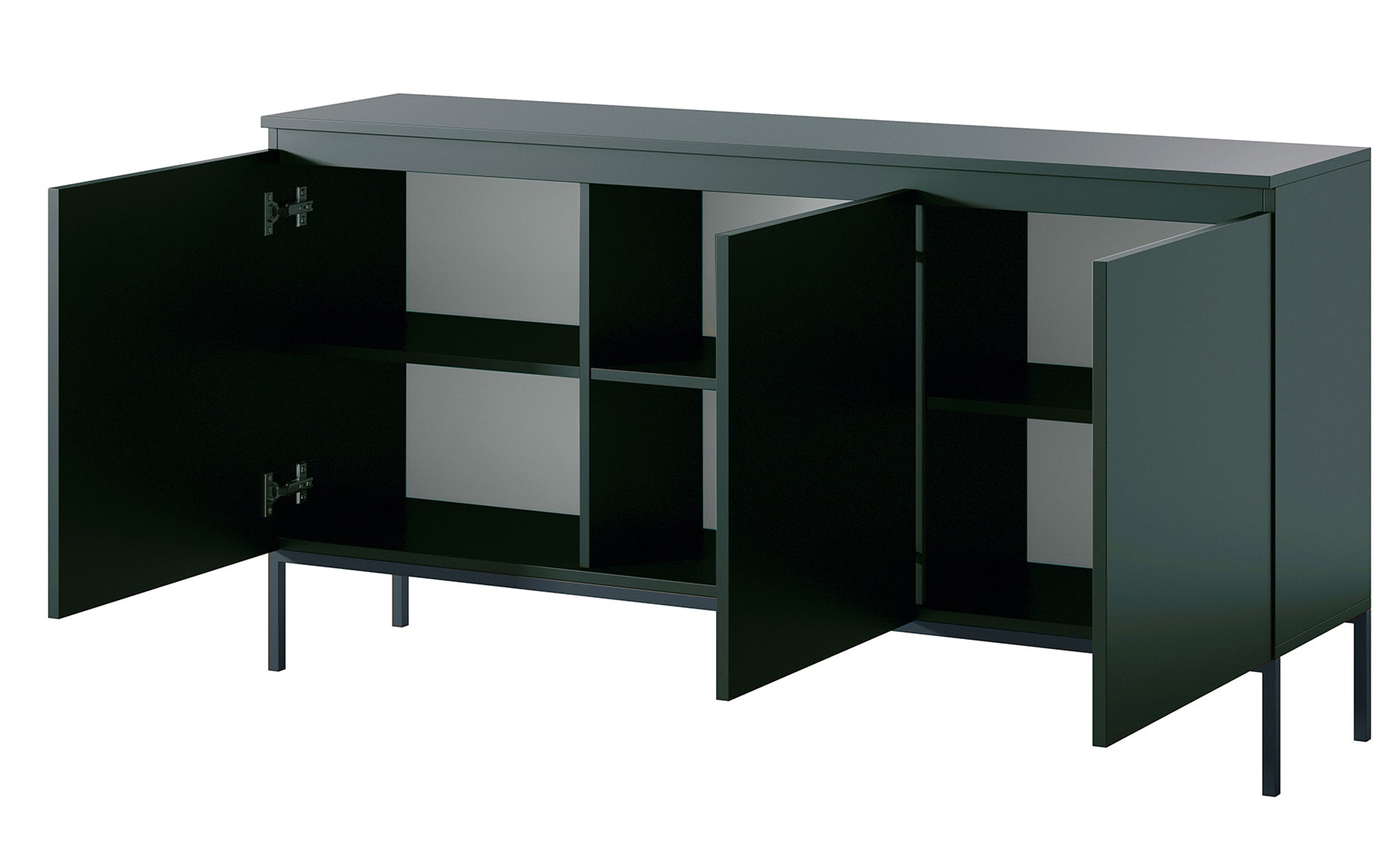 Drehtürenschrank Bemmi 150 cm Dunkelgrün
