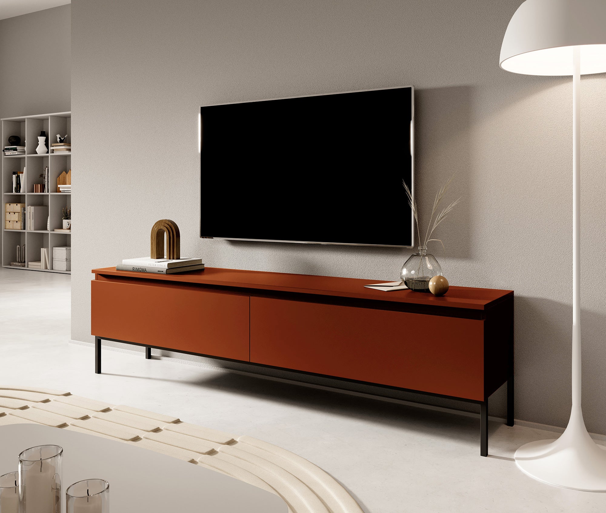 TV-Schrank Bemmi 175 cm Ziegelrot