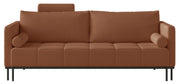 Dreisitziges ausklappbares Sofa Skilia in kupferfarbenem, hydrophobem Chenille-Stoff