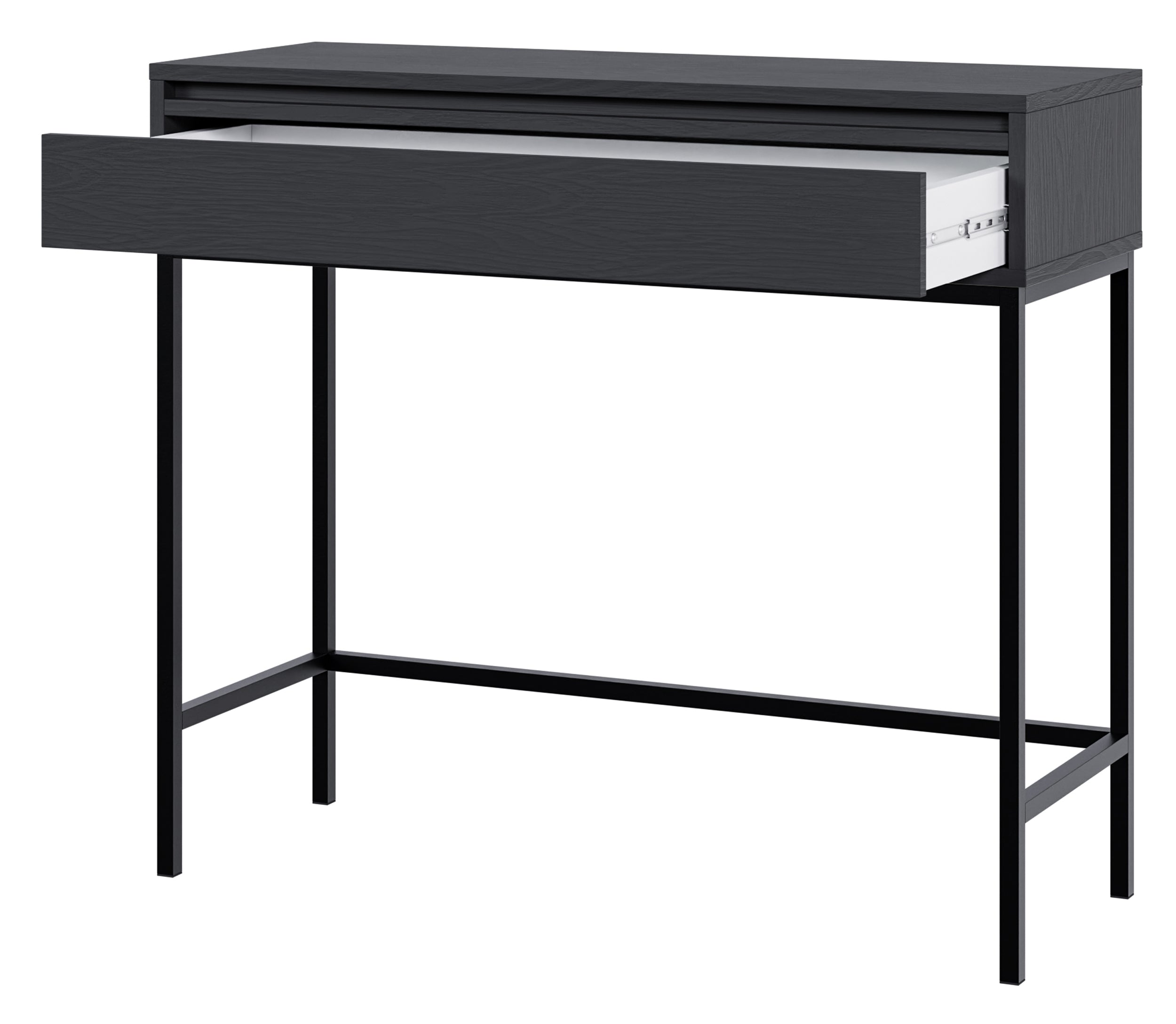 Evo-Konsole mit Schublade und Gestell 90 cm Schwarz