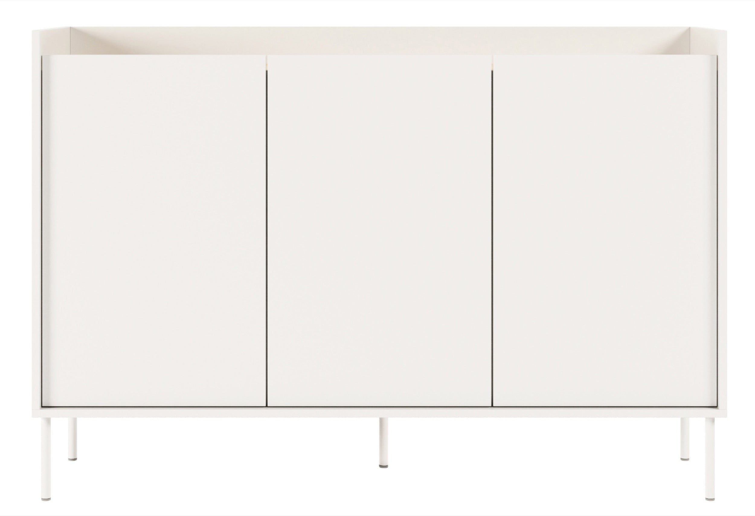 Drehtür-Kommode Tovi 140 cm weiß/Lindberg-Eiche
