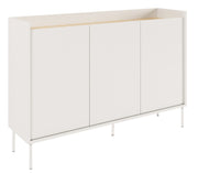 Drehtür-Kommode Tovi 140 cm weiß/Lindberg-Eiche