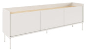 TV-Schrank Tovi, dreitürig, 175 cm, weiß/Lindberg-Eiche