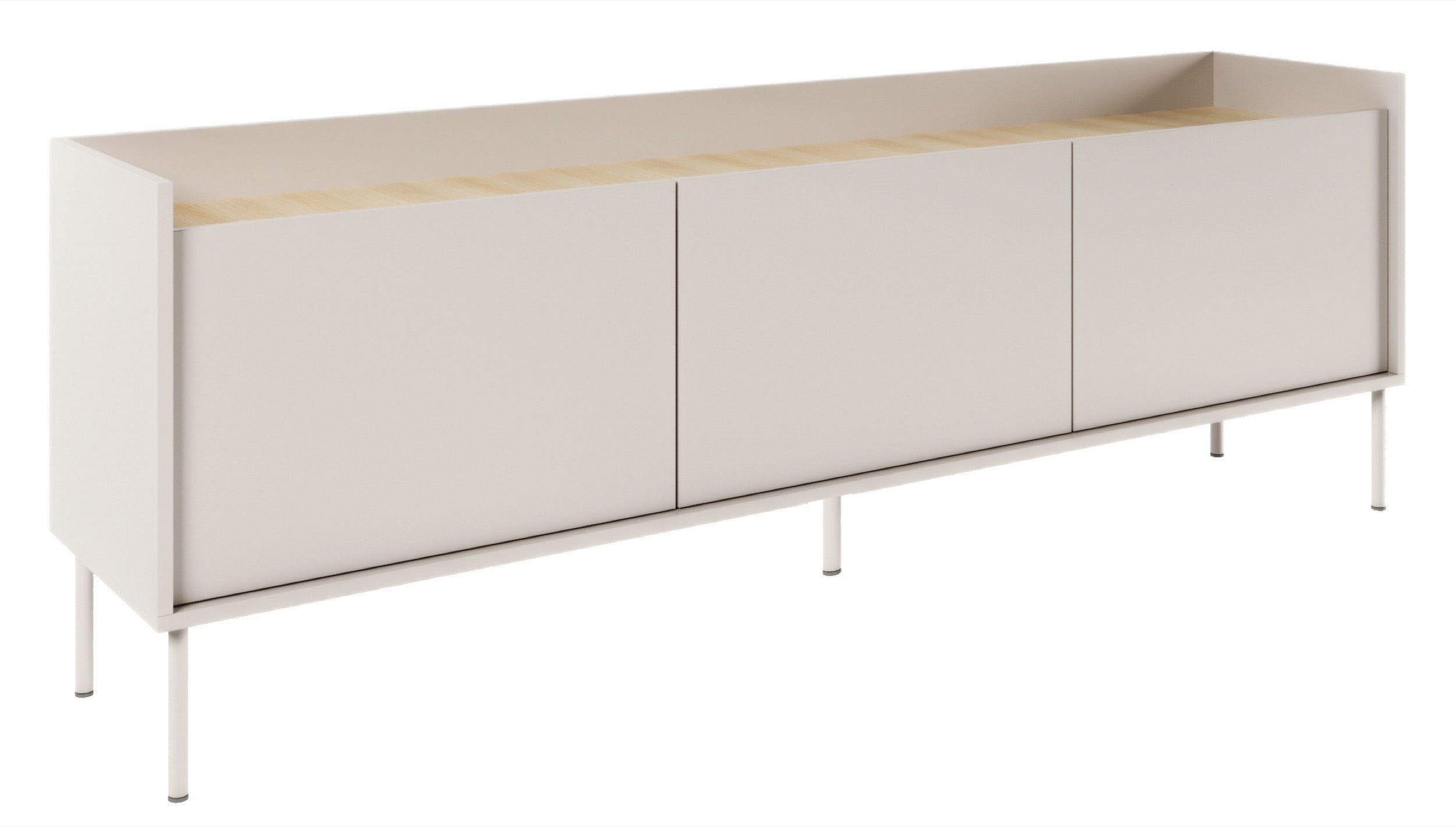 TV-Schrank Tovi, dreitürig, 175 cm, Kaschmir/Lindberg-Eiche