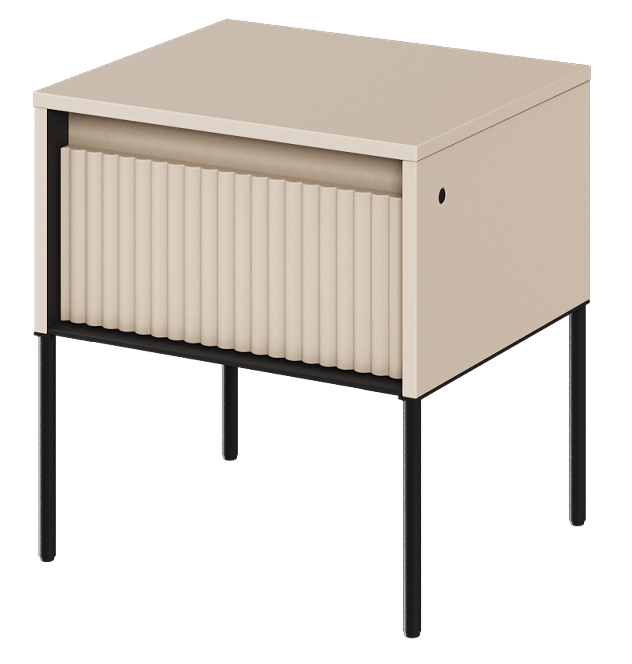 Nachttisch Trend 46 cm mit LED Beige