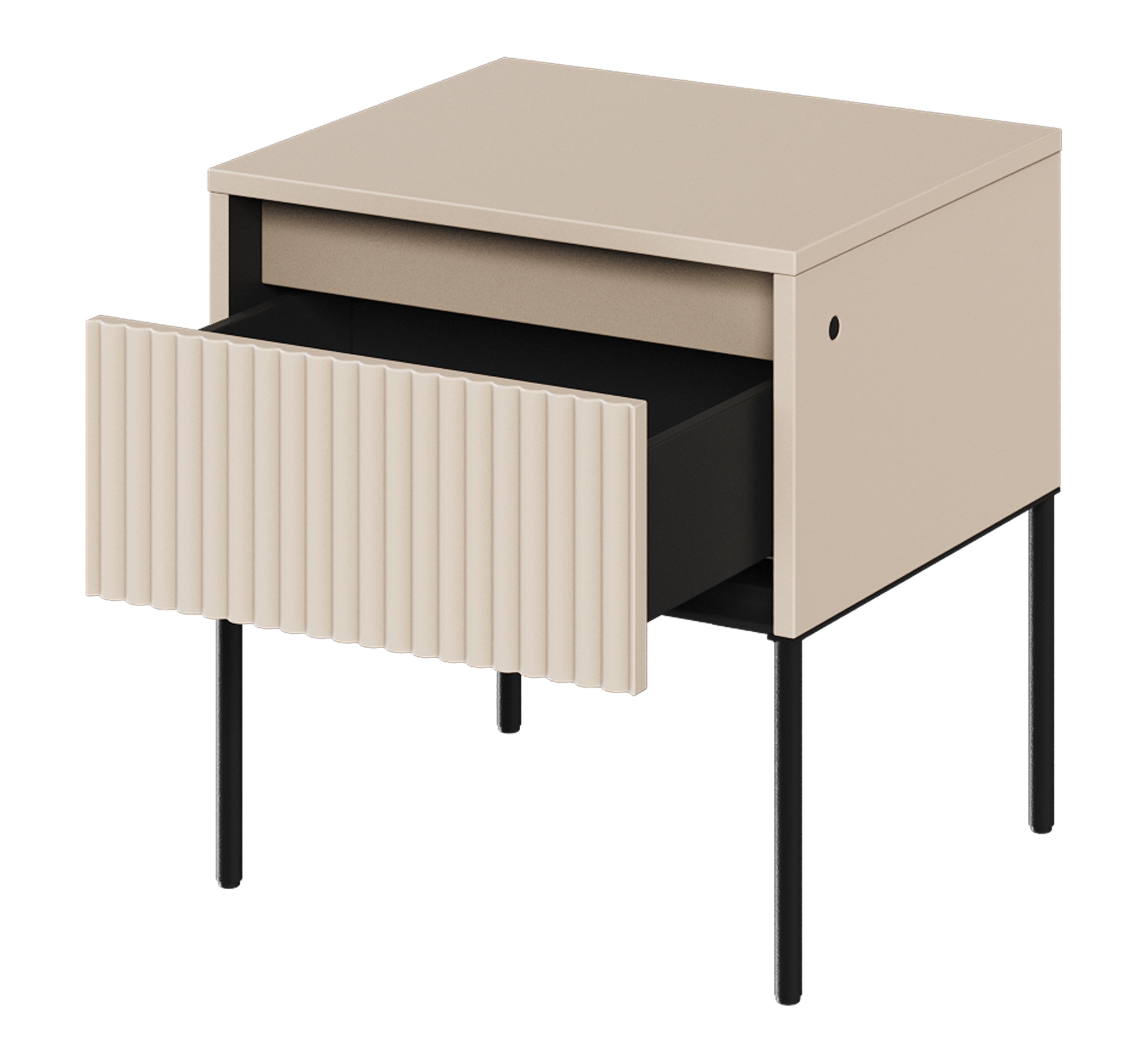 Nachttisch Trend 46 cm mit LED Beige