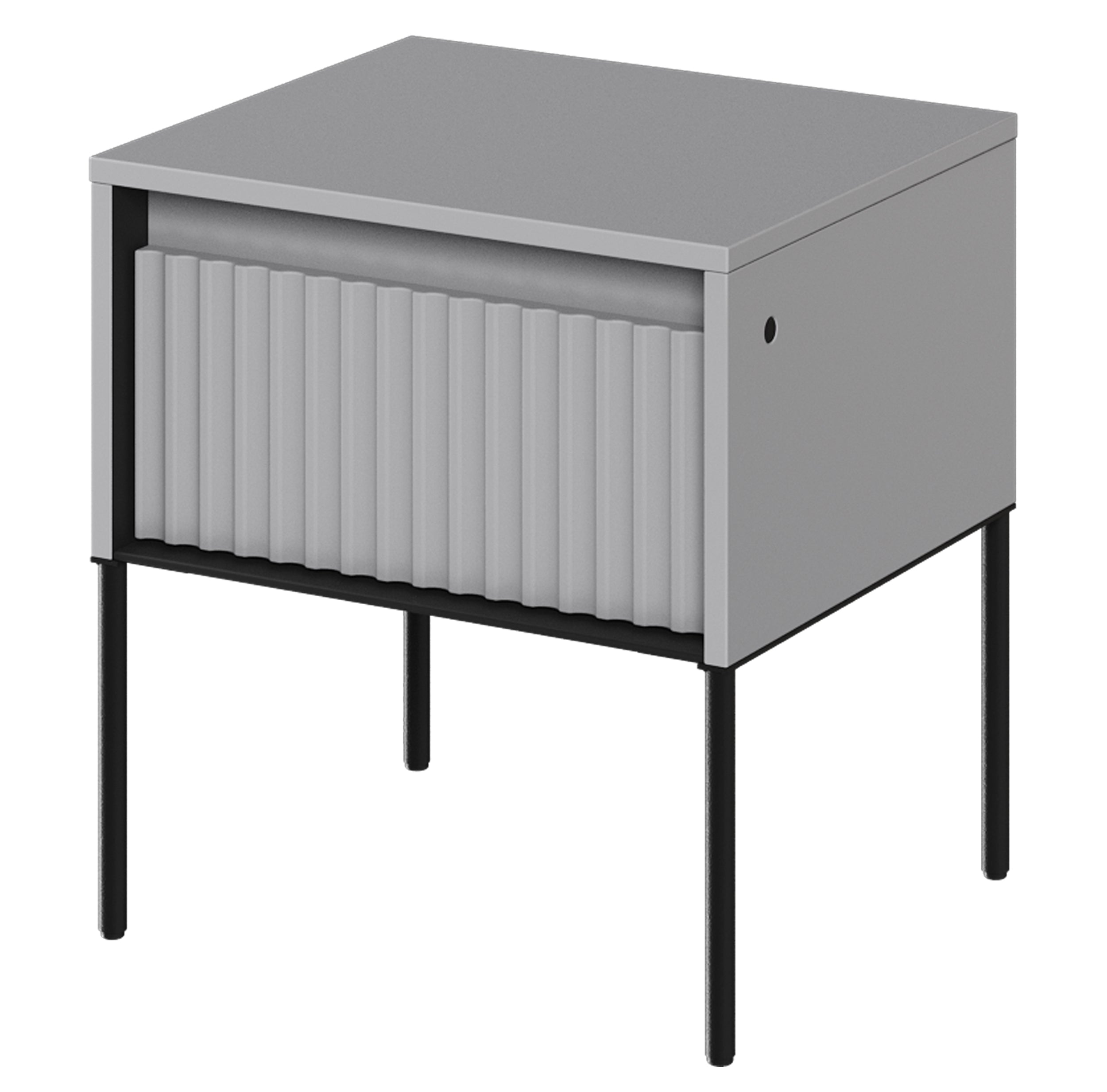 Nachttisch Trend 46 cm mit LED Grau