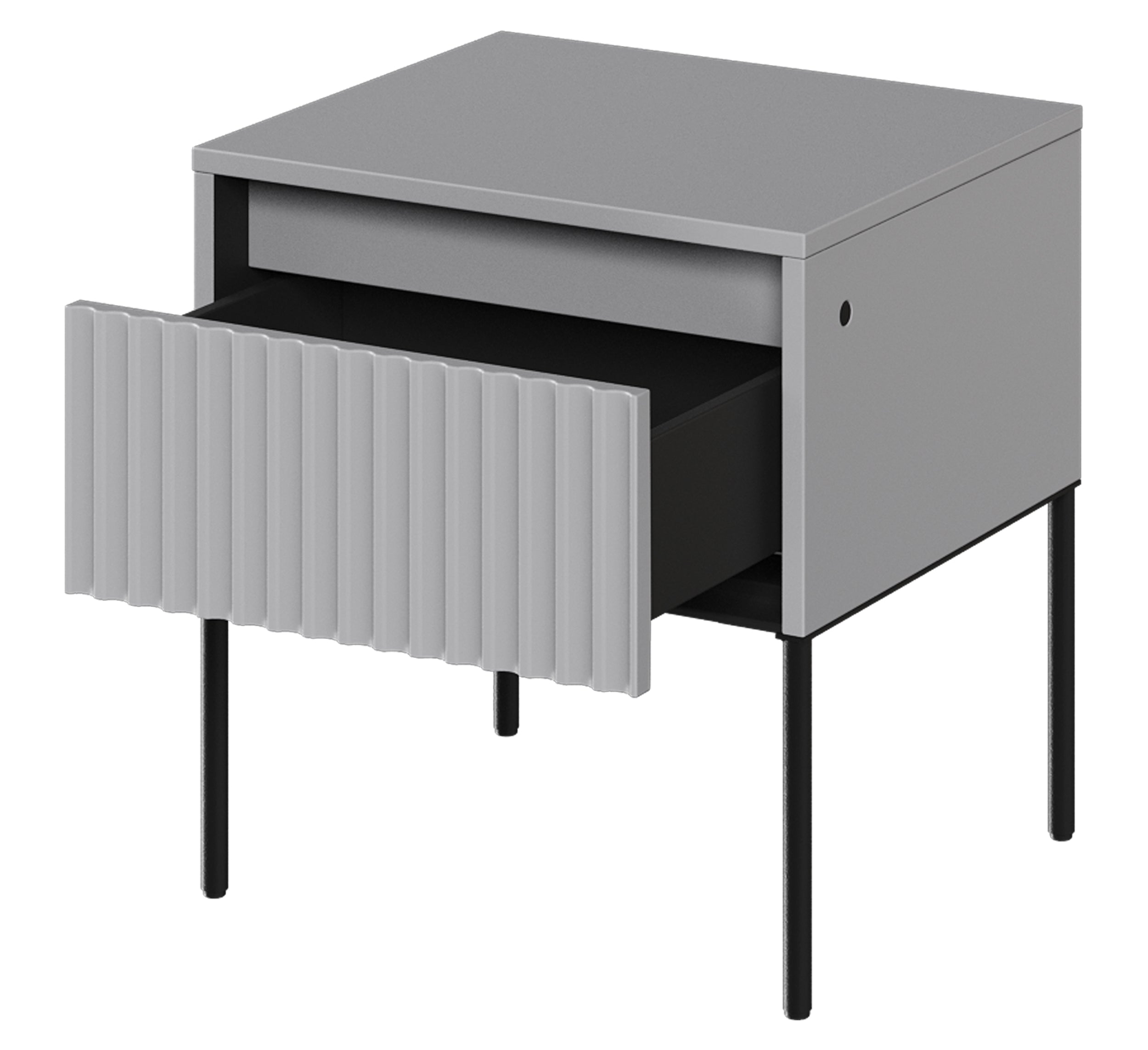 Nachttisch Trend 46 cm mit LED Grau