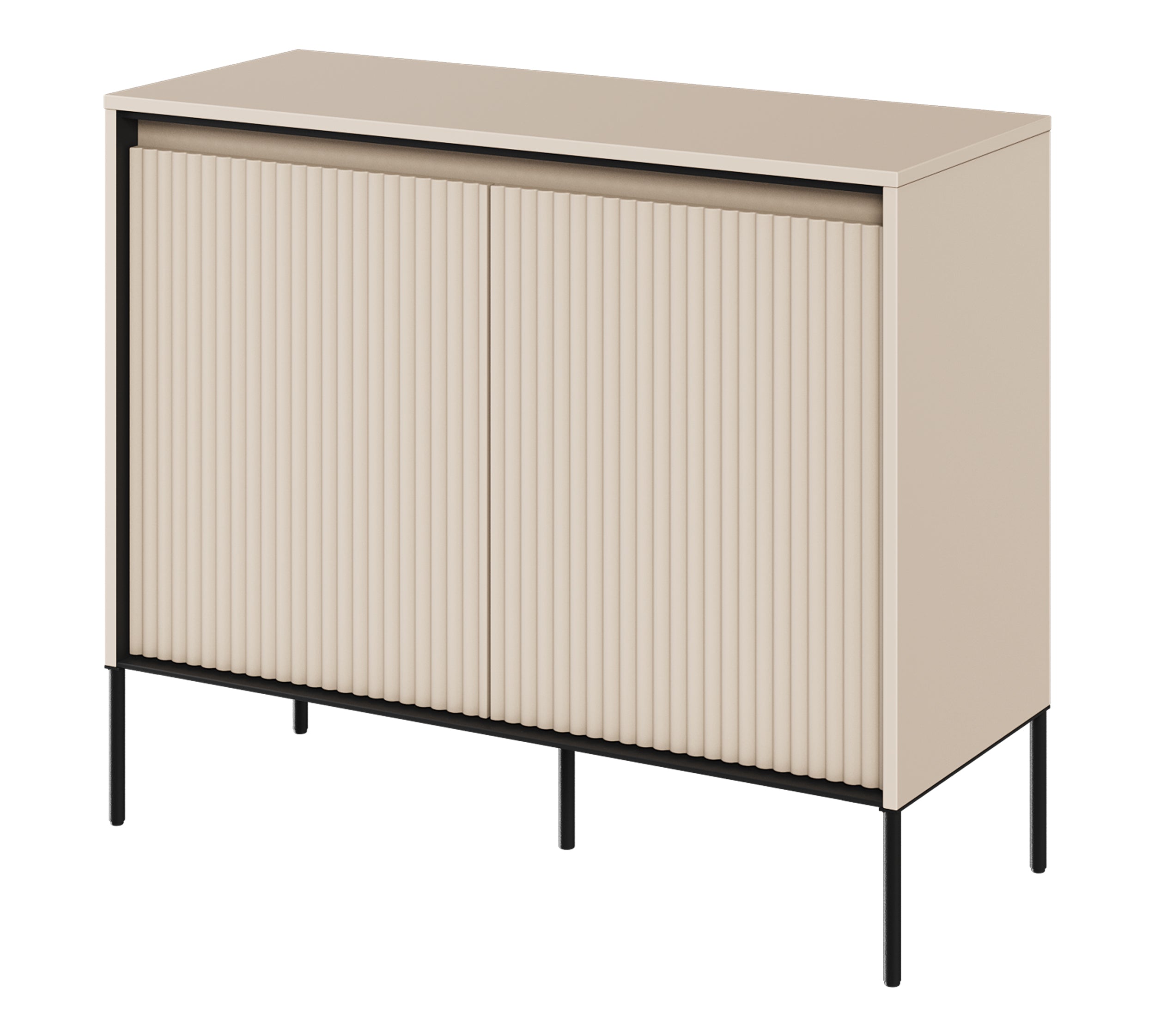 Zweiturige Kommode Trend 98 cm mit LED Beige