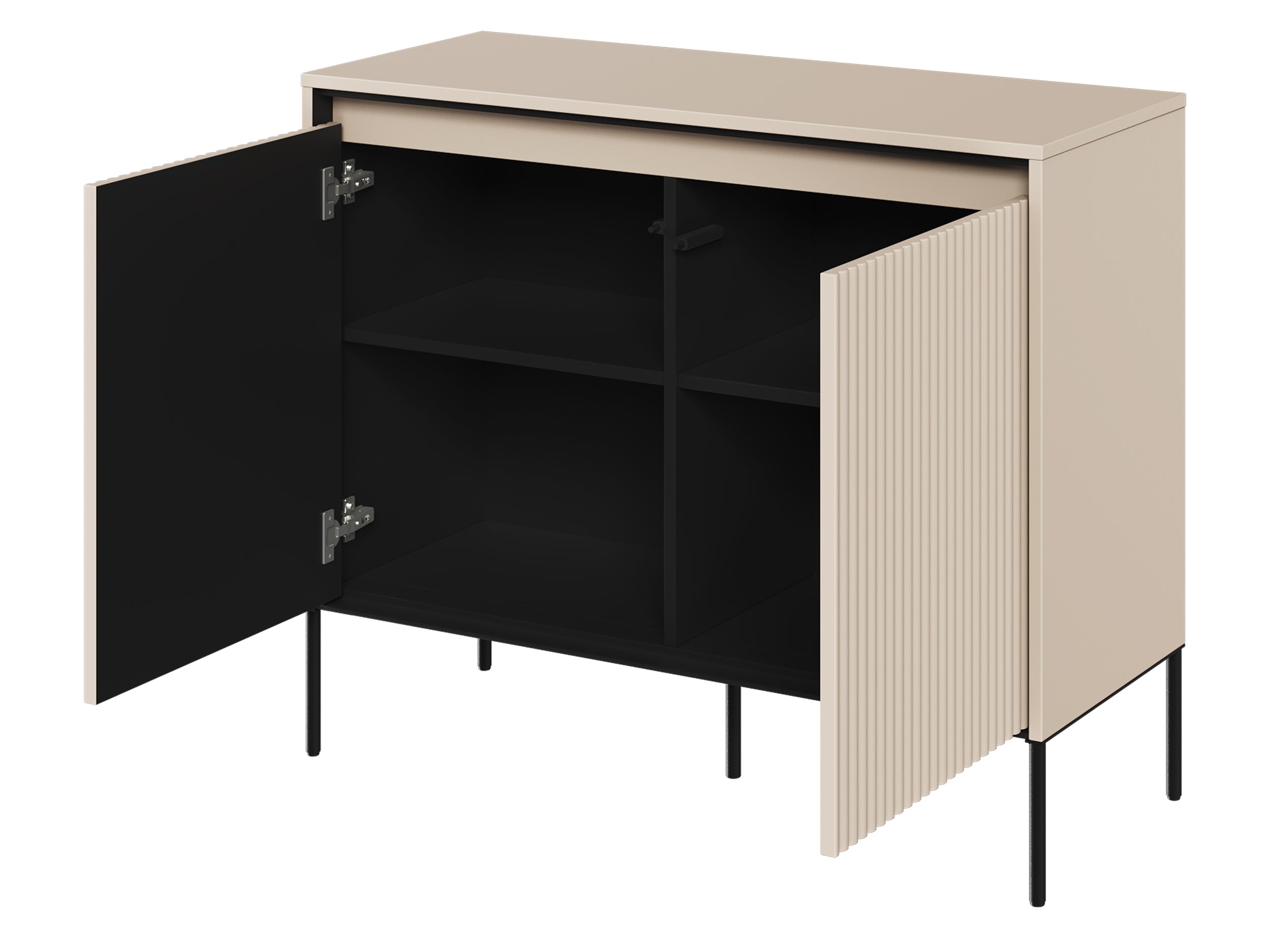 Zweiturige Kommode Trend 98 cm mit LED Beige