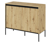 Zweittürige Kommode Trend 98 cm mit LED Artisan Eiche