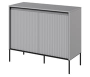 Zweiturige Kommode Trend 98 cm mit LED Grau