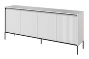 Niedriger Trend-Vier­türiger Kommode 193 cm mit LED Weiß