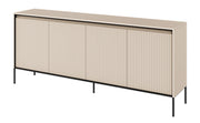 Niedriger vier­türiger Trend-Kommode 193 cm mit LED Beige
