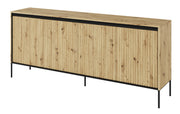 Niedriger vierflügeliger Trend-Kommode 193 cm mit LED Artisan-Eiche
