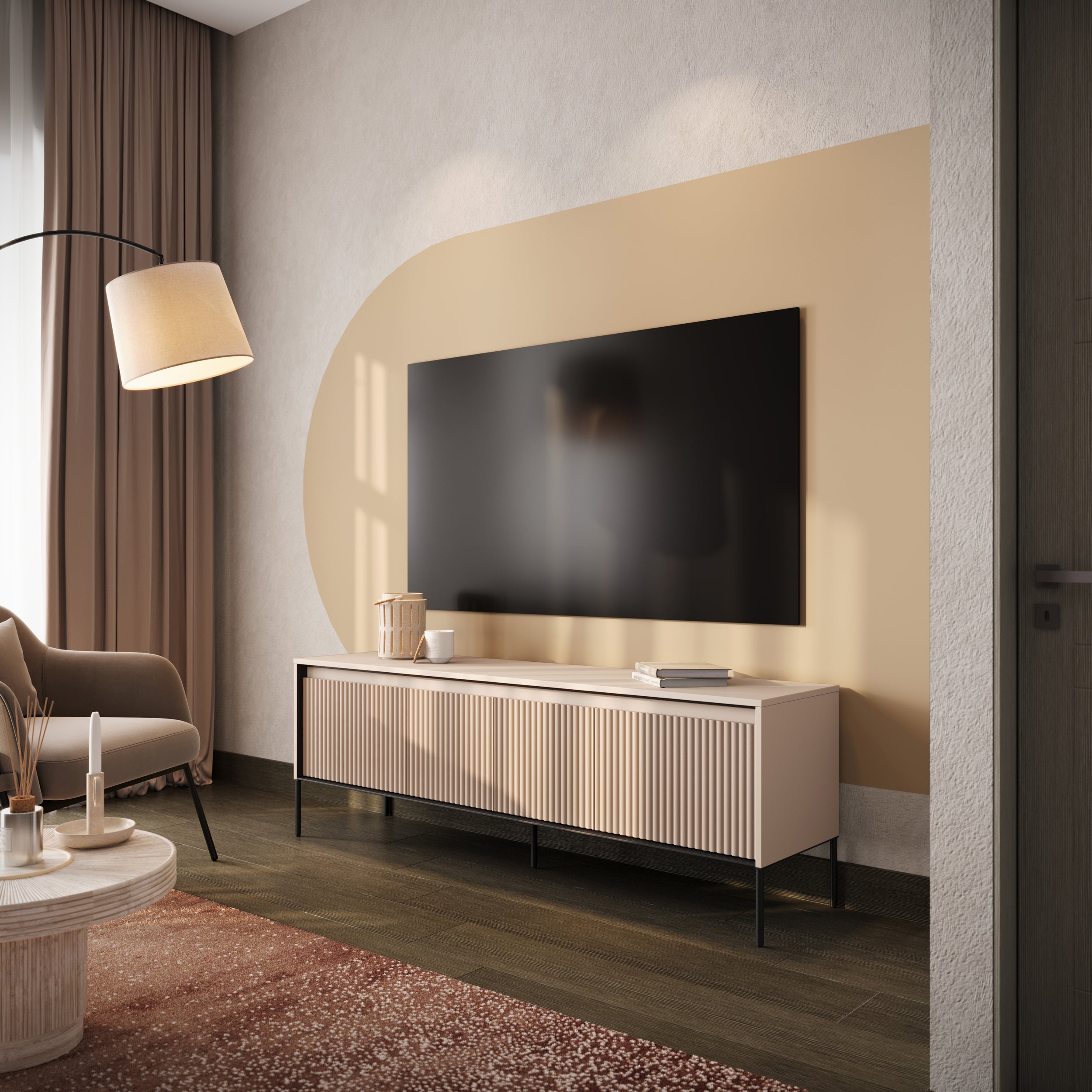TV-Schrank Trend 167 cm mit LED Beige
