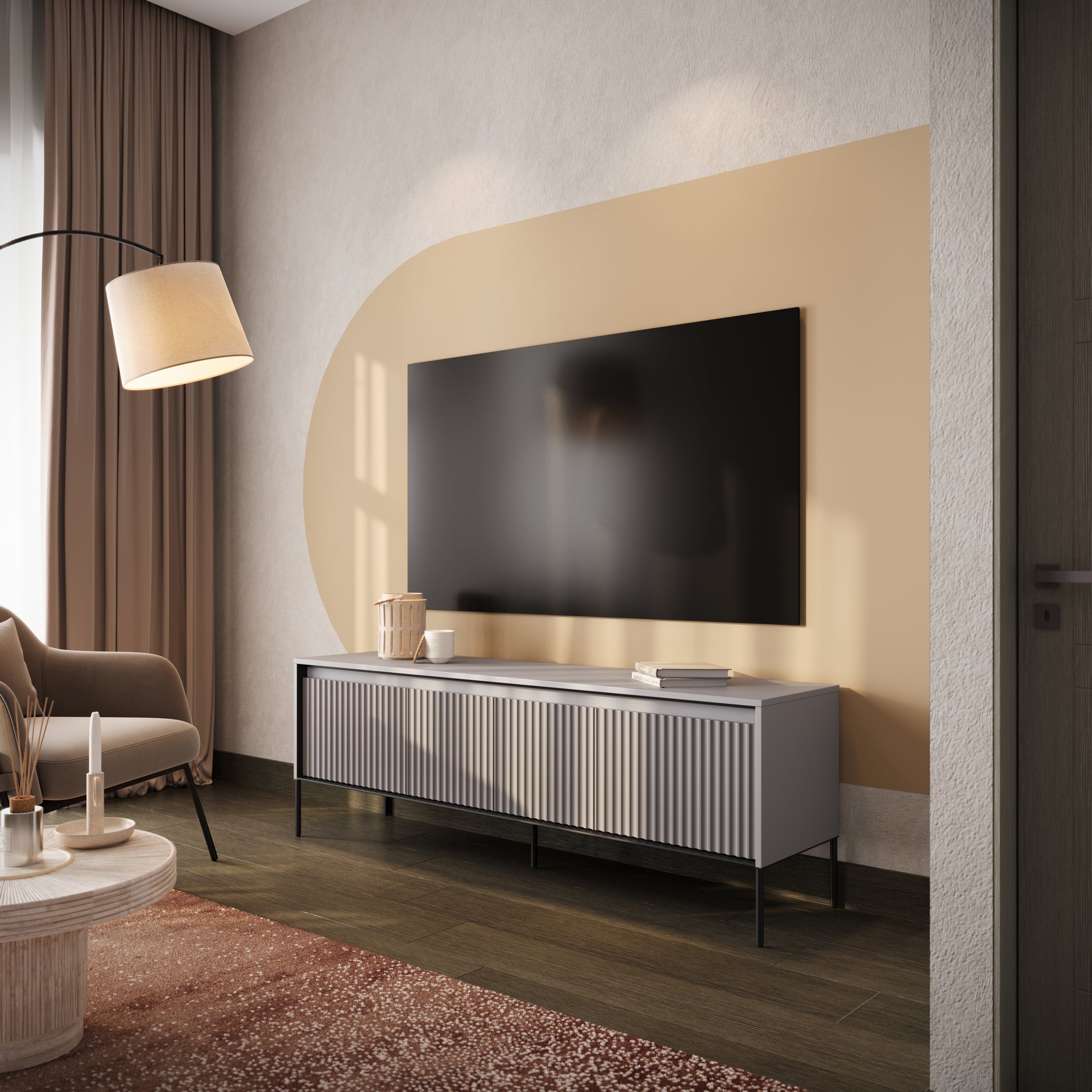 TV-Schrank Trend 167 cm mit LED Grau