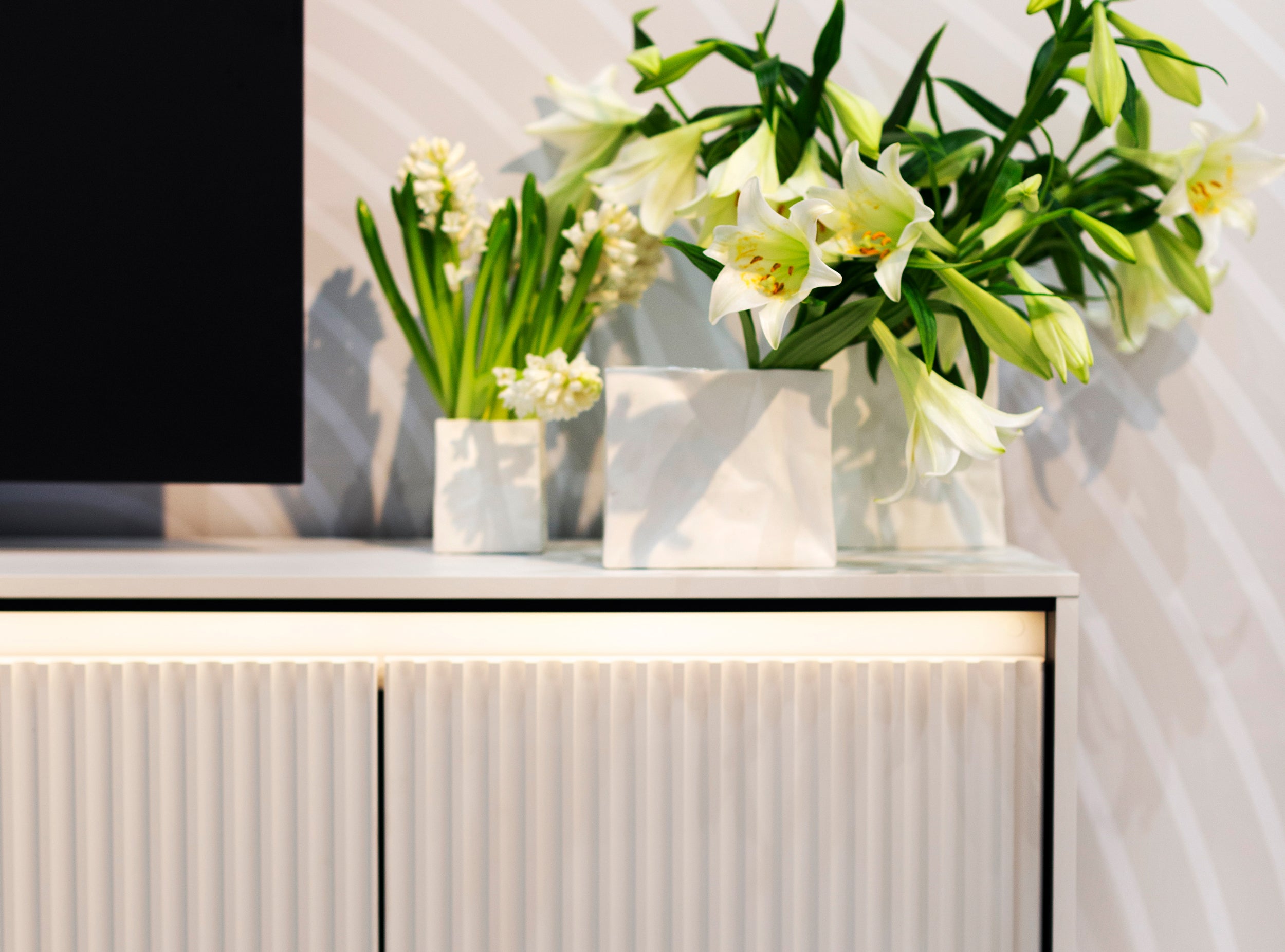 TV-Schrank Trend 193 cm mit LED Weiß