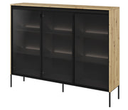 Drehtürenschrank Trend 150 cm mit LED Artisan-Eiche