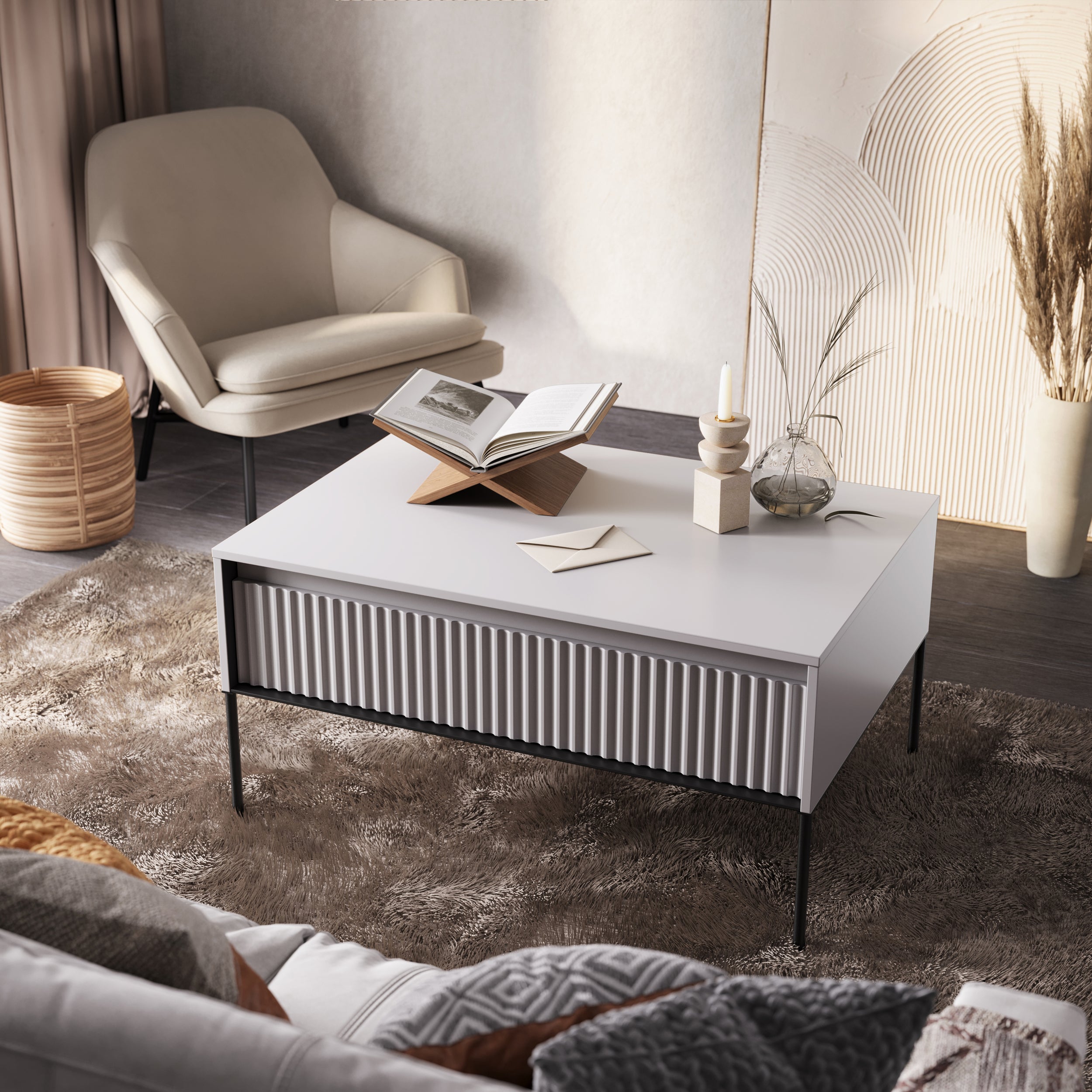 Trend Couchtisch 100 cm Weiß