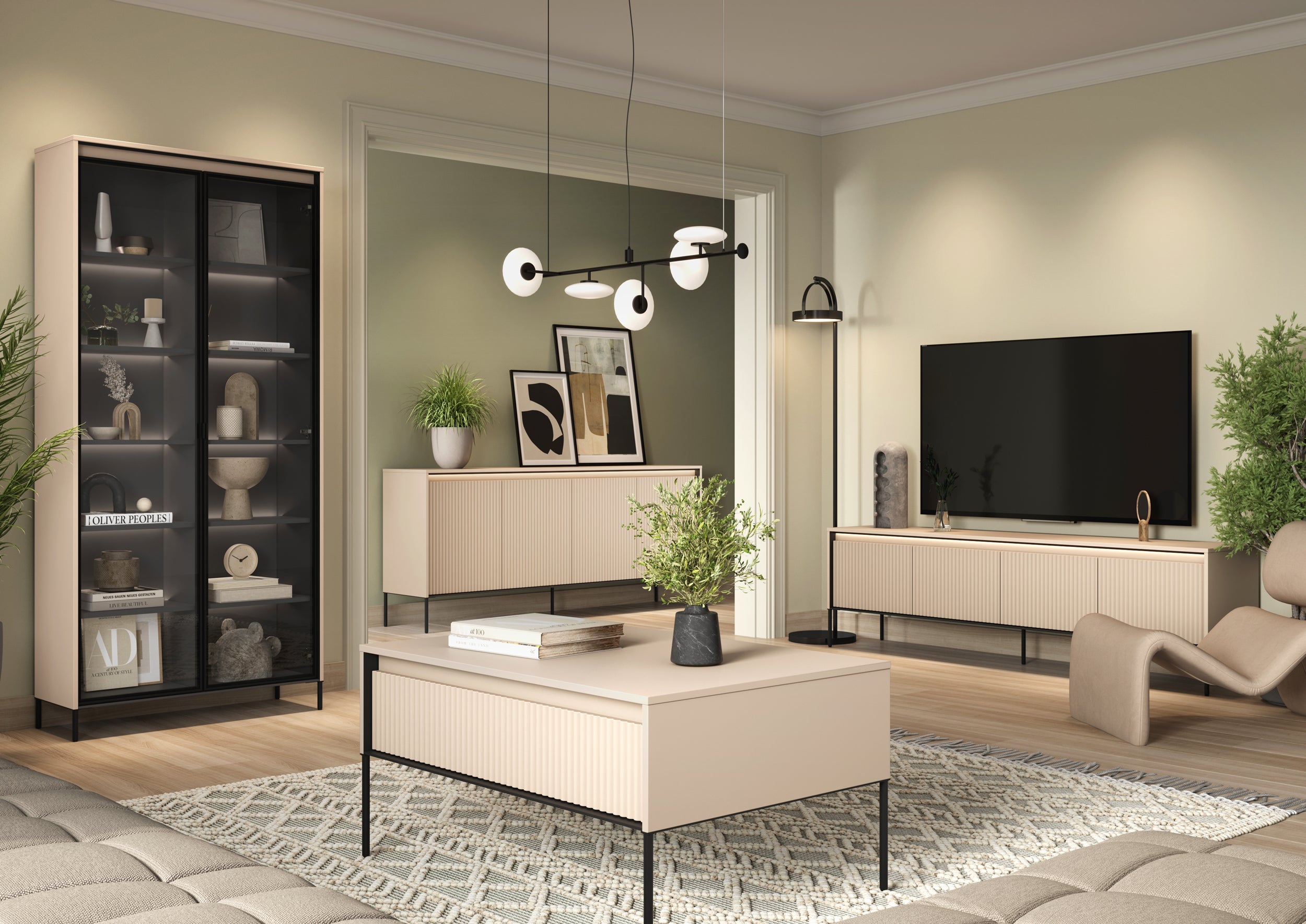 Beistelltisch Trend 100 cm Beige