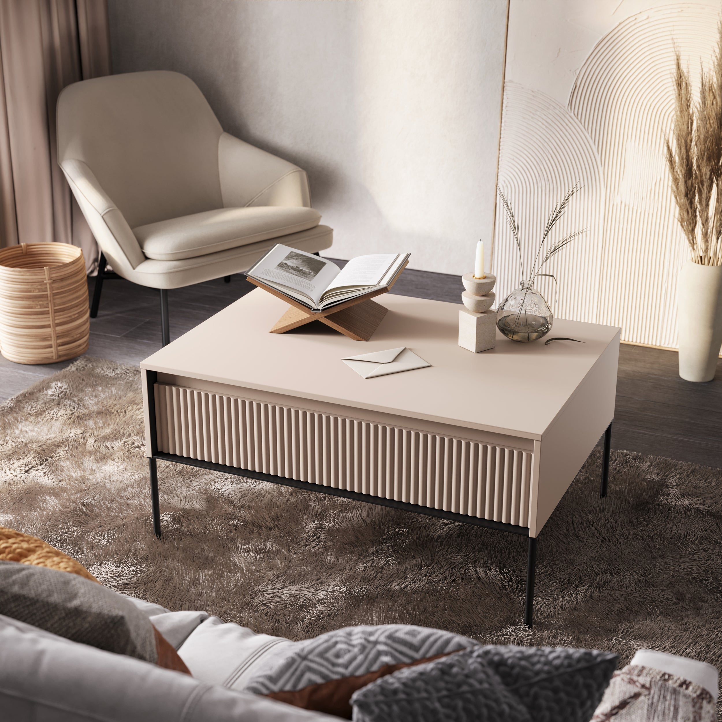 Beistelltisch Trend 100 cm Beige