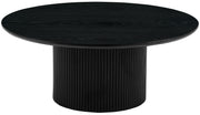 Runder Couchtisch Tarnel, Durchmesser 80 cm, furniert in schwarzer Esche