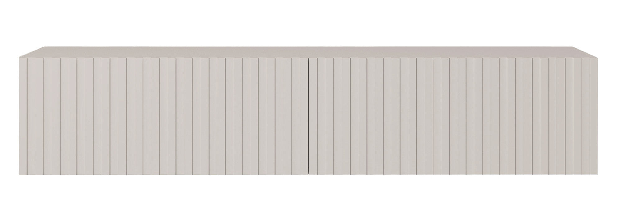 TV-Schrank Telire 138,6 cm Grau-Beige mit Lamellenfront