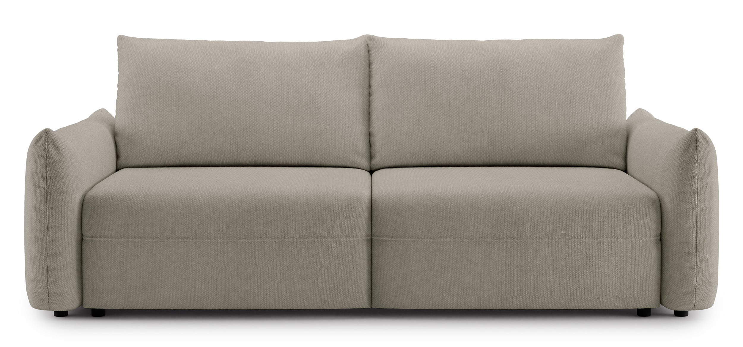 Dreisitziges ausklappbares Sofa Theolla mit Stauraum, beige Chenille