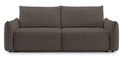 Dreisitziges ausziehbares Sofa Theolla mit Stauraum, braunes Chenille