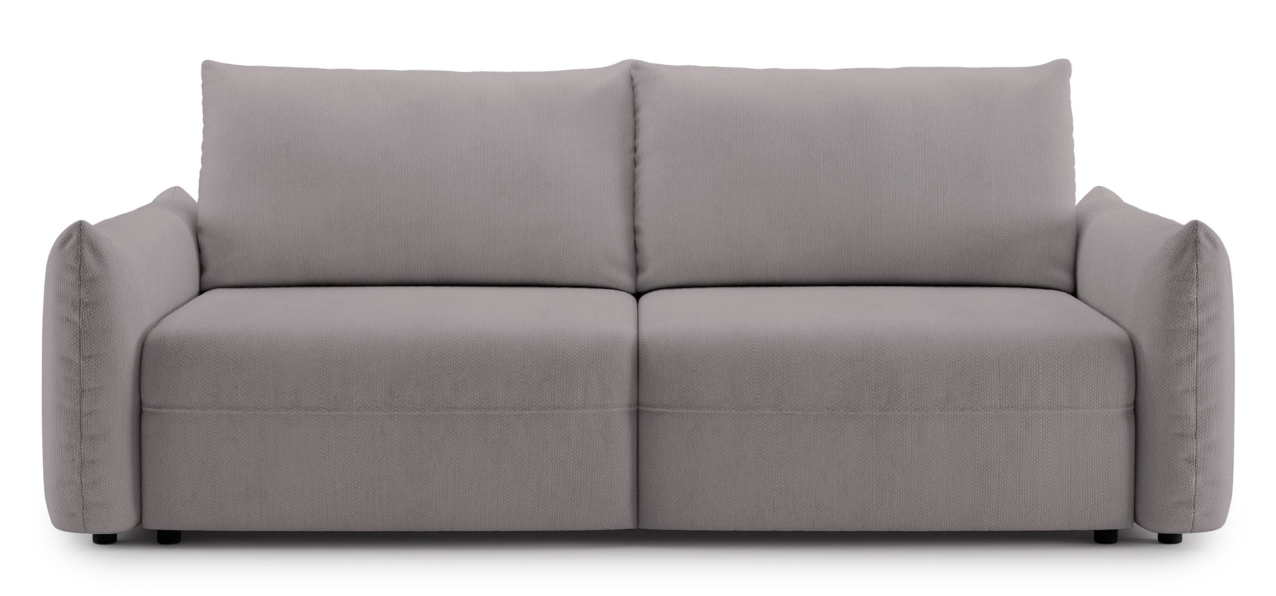 Dreisitziges ausklappbares Sofa Theolla mit Stauraum, grau-beige Chenille