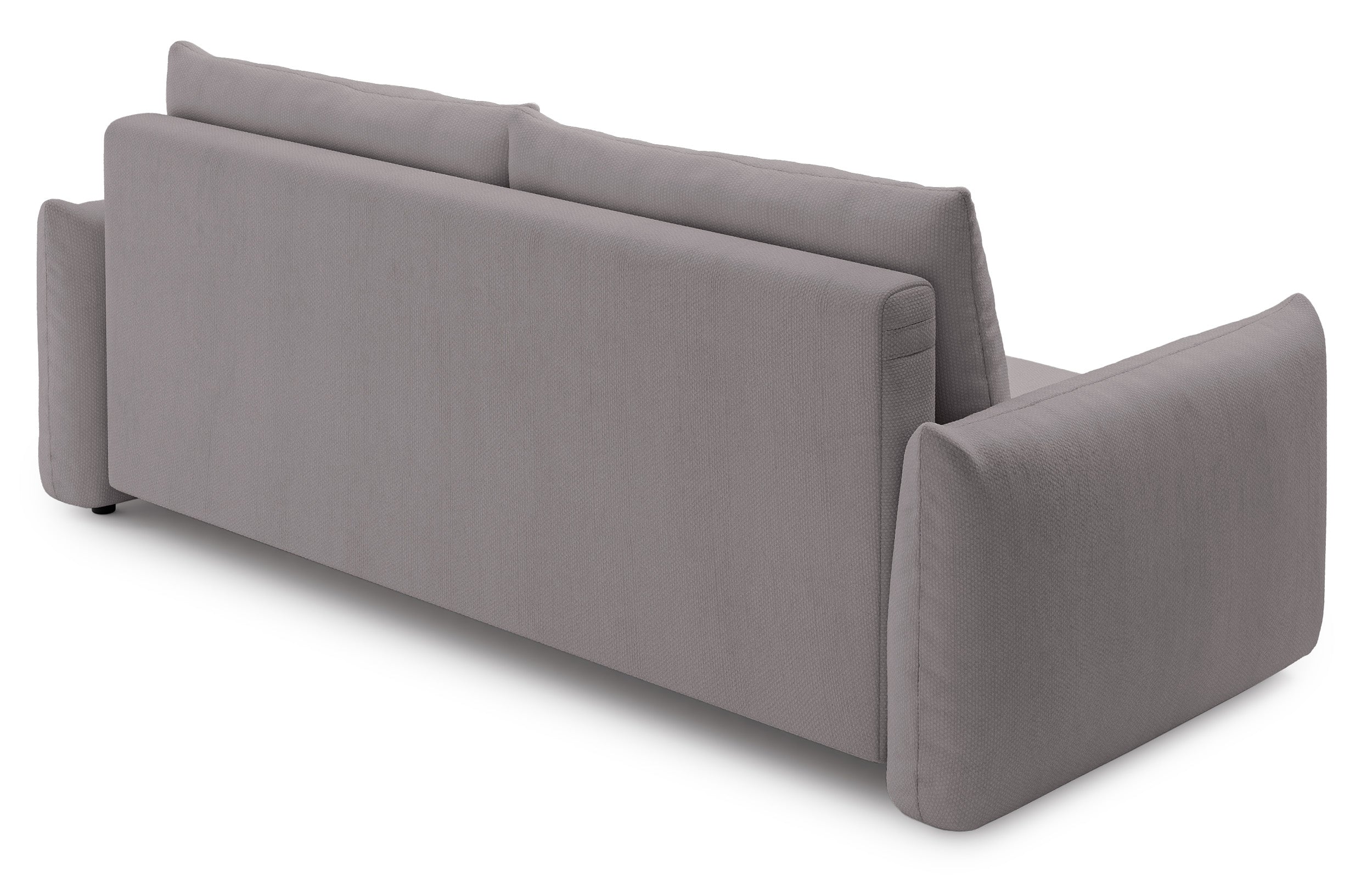 Dreisitziges ausklappbares Sofa Theolla mit Stauraum, grau-beige Chenille