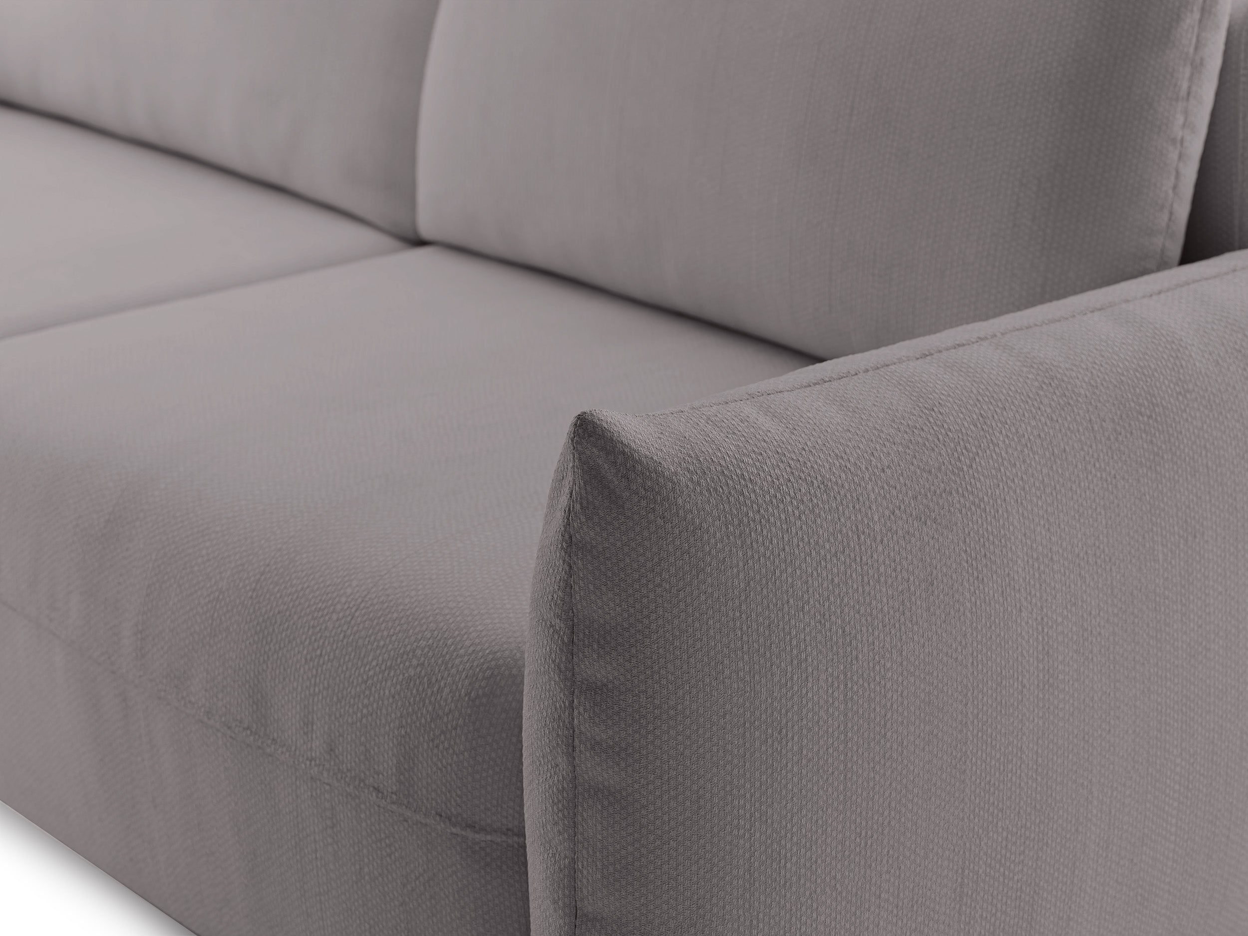 Dreisitziges ausklappbares Sofa Theolla mit Stauraum, grau-beige Chenille