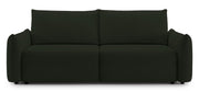 Dreisitziges ausklappbares Sofa Theolla mit Stauraum, grün Chenille