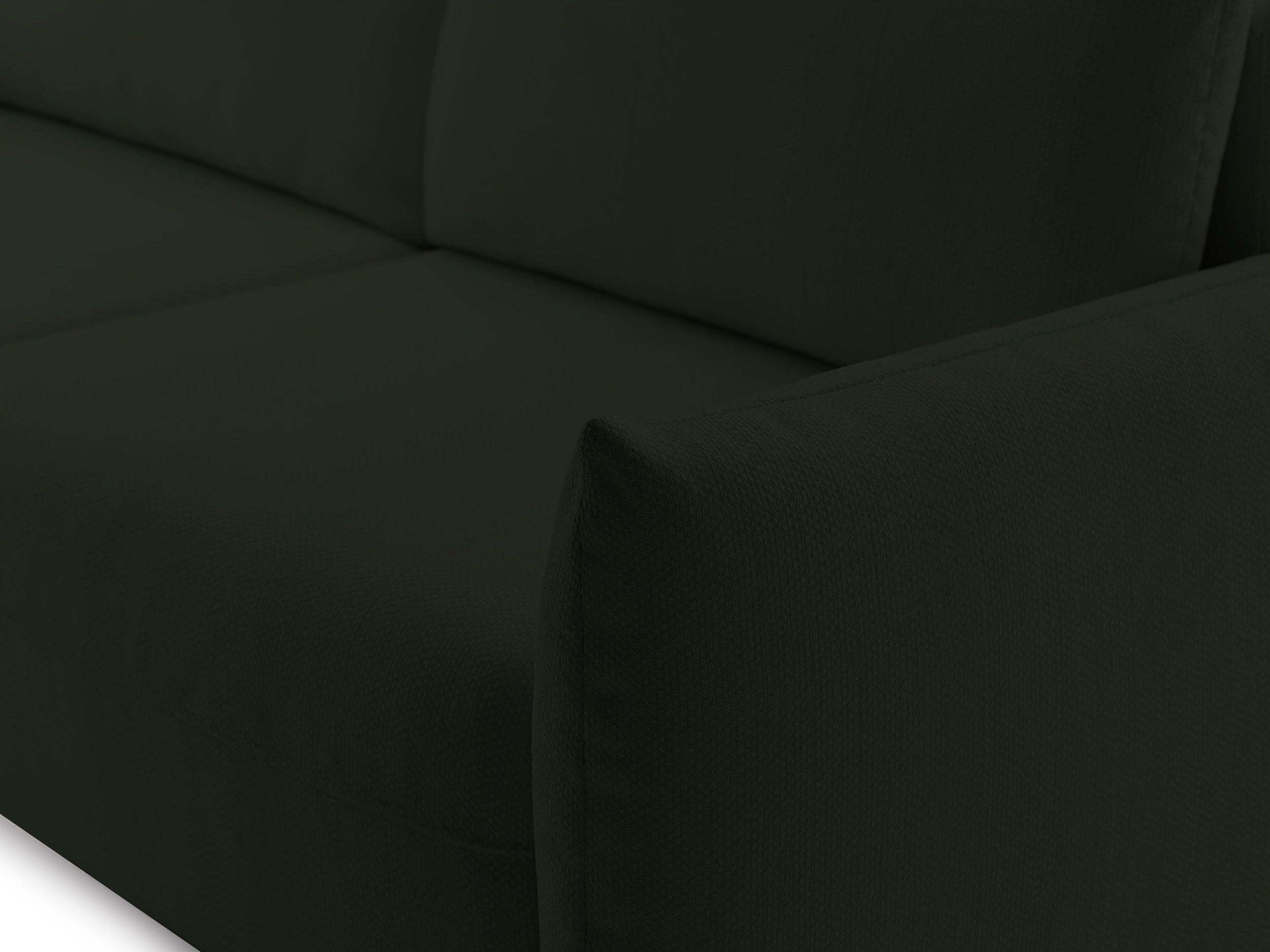 Dreisitziges ausklappbares Sofa Theolla mit Stauraum, grün Chenille