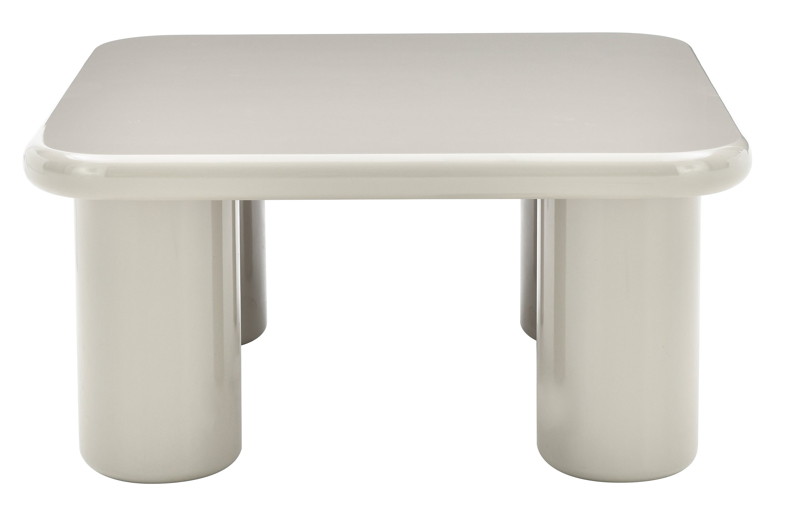 Vellity Couchtisch 70x70 cm beige Hochglanz