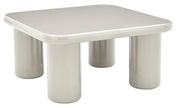 Vellity Couchtisch 70x70 cm beige Hochglanz