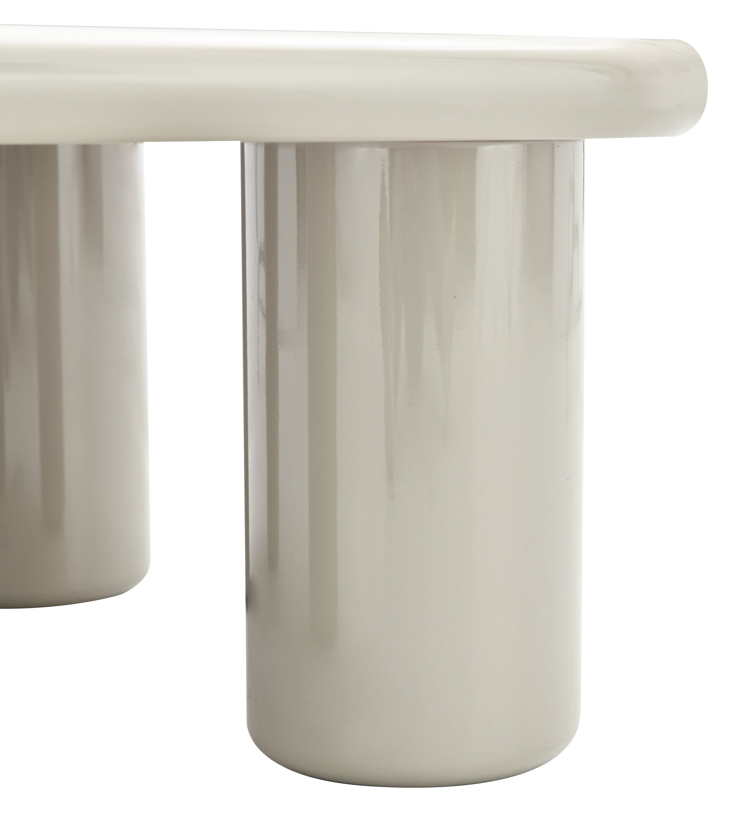 Vellity Couchtisch 70x70 cm beige Hochglanz