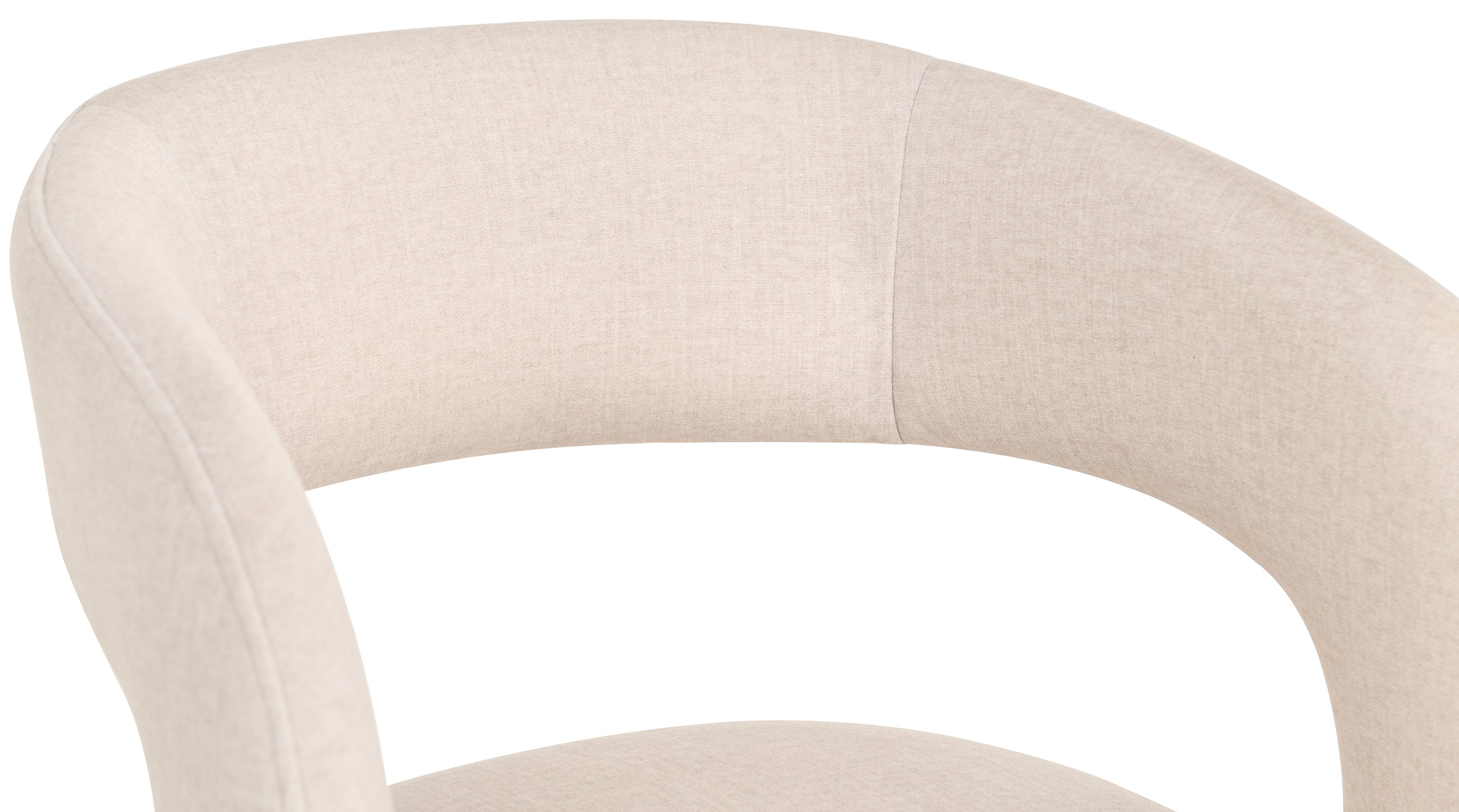 Polsterstuhl für das Esszimmer Sonsify aus leicht zu reinigendem Stoff, cremefarbener Samt