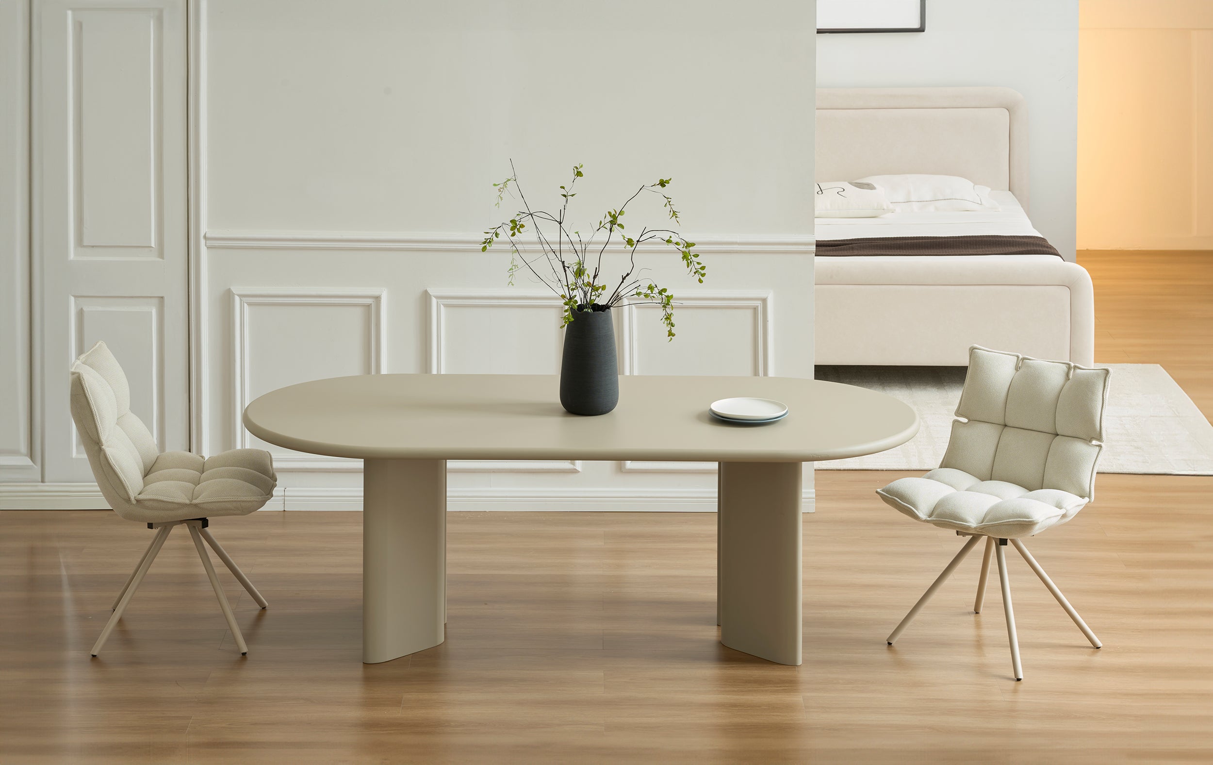 Esstisch Catics 200x90 cm beige matt