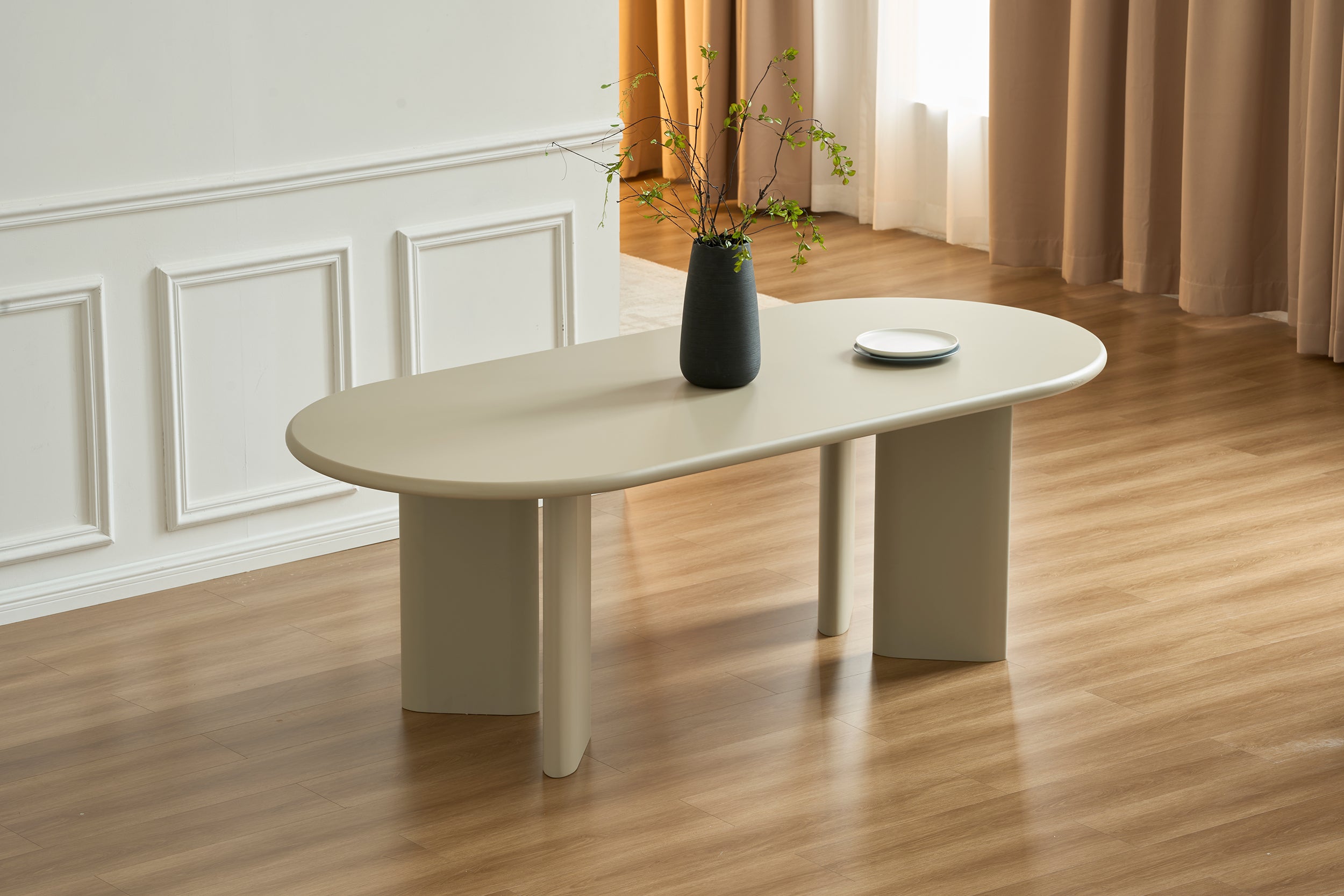 Esstisch Catics 200x90 cm beige matt