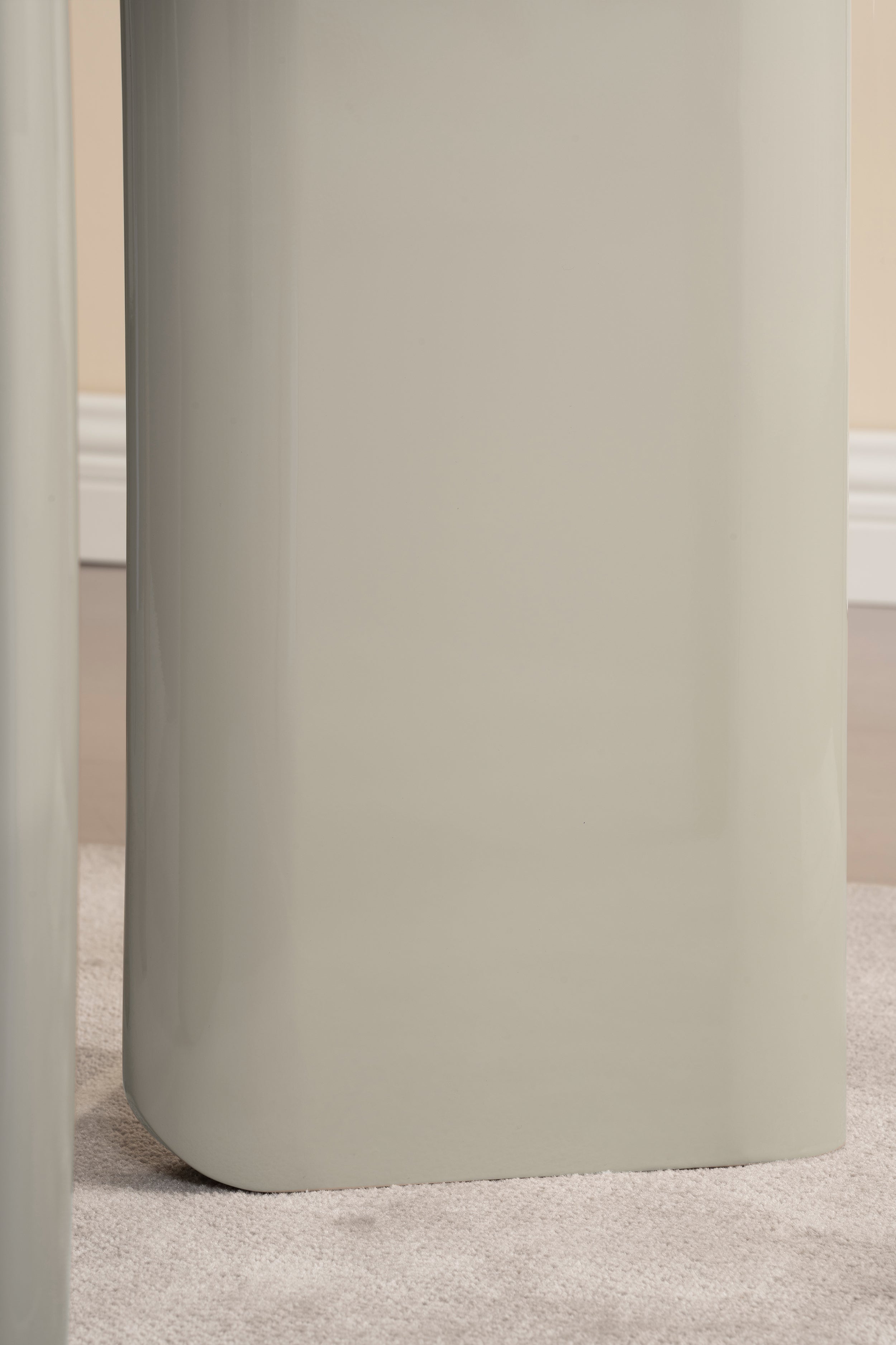 Esstisch Plowles Durchmesser 120 cm Beige Hochglanz