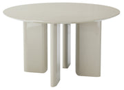Esstisch Plowles Durchmesser 120 cm Beige Hochglanz
