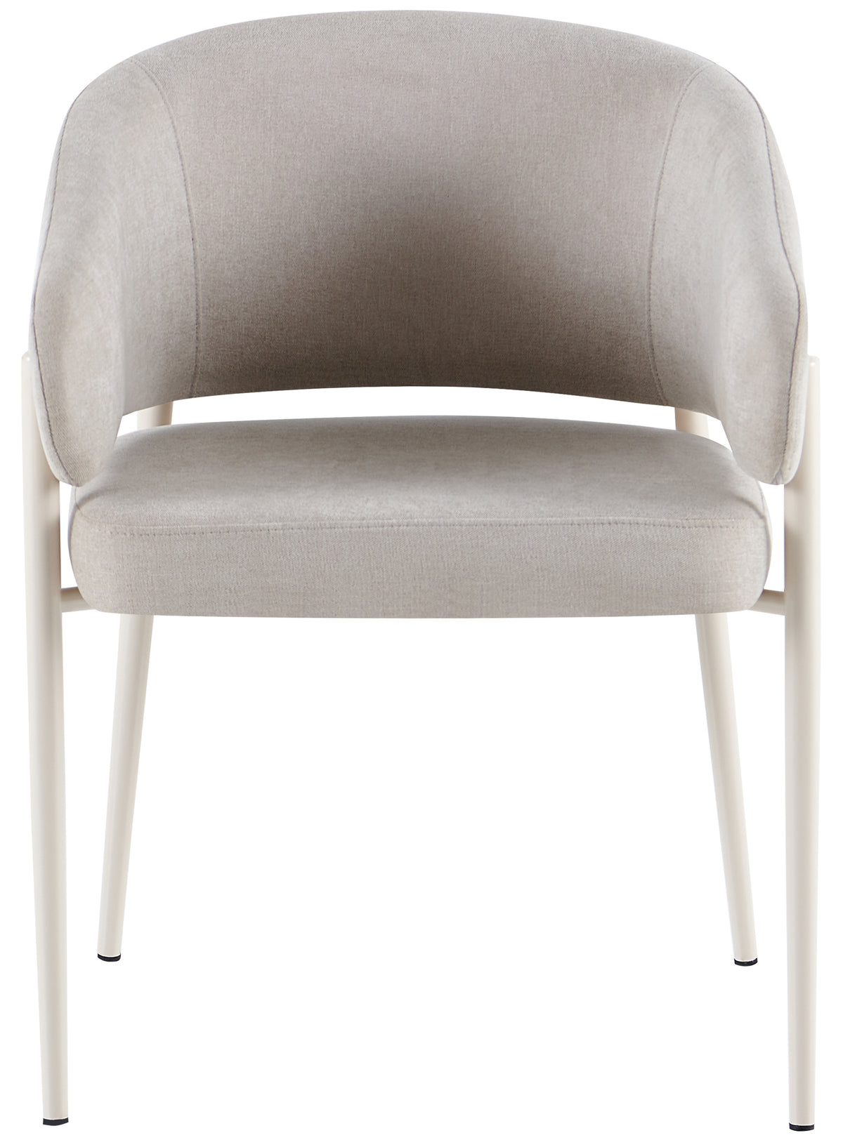 Polsterstuhl Resilly hellbeige Chenille / beige Beine