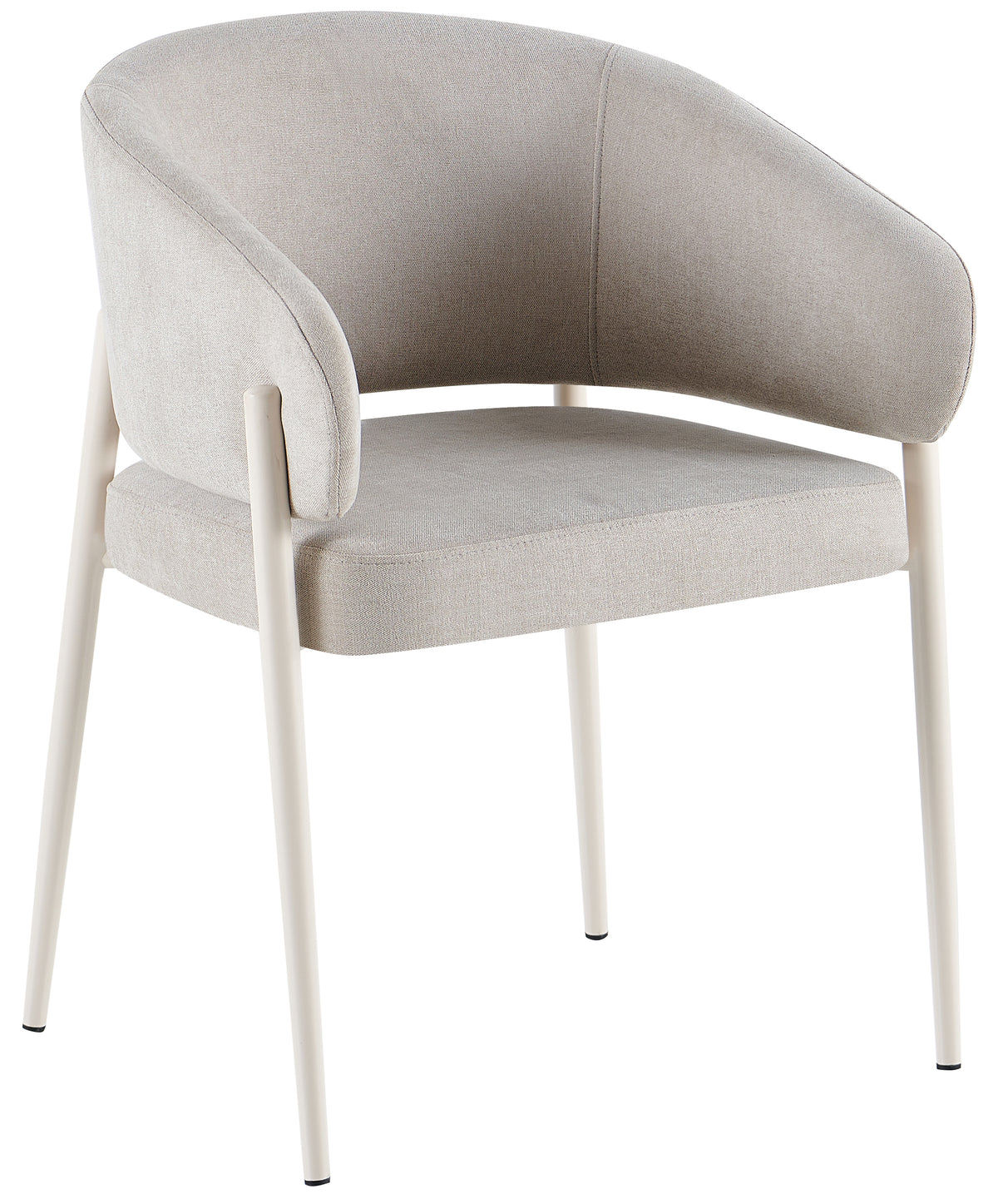 Polsterstuhl Resilly hellbeige Chenille / beige Beine