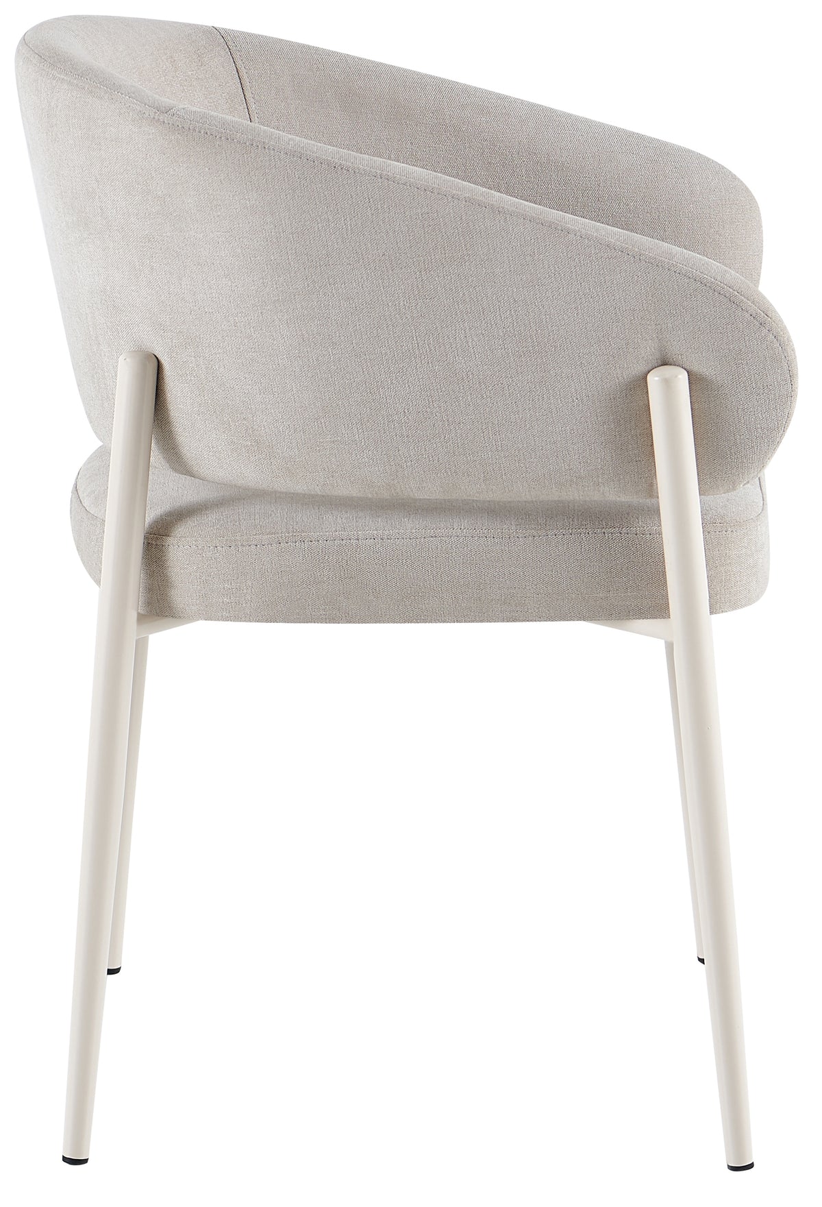 Polsterstuhl Resilly hellbeige Chenille / beige Beine